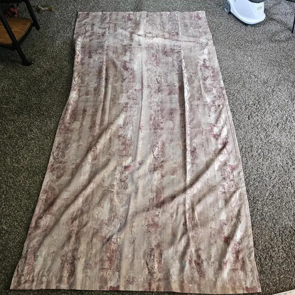 Tan/Brown/Mauve Rod Pocket Curtains